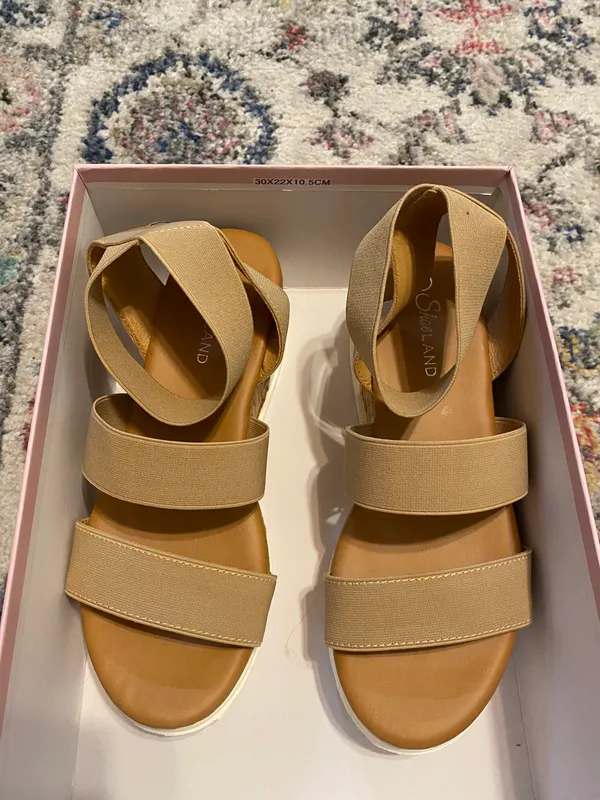 brand new platform sandals! Tan Size 7 - Image 2