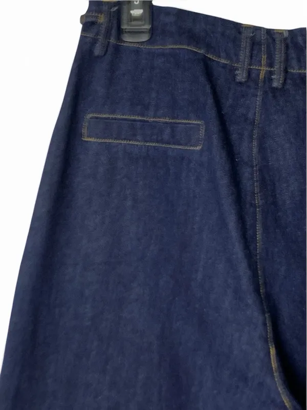 Free Market Wide Leg Jeans Womens M Dark Wash High Rise Gold Chain Denim - Image 12