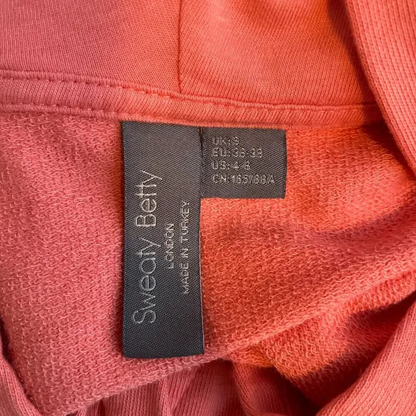 Sweaty Betty Women 4-6 Pink Orange After Class Relax Pullover Hoodie Athleisure - Image 8