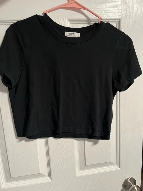 Cotton on black crop top S - Image 4