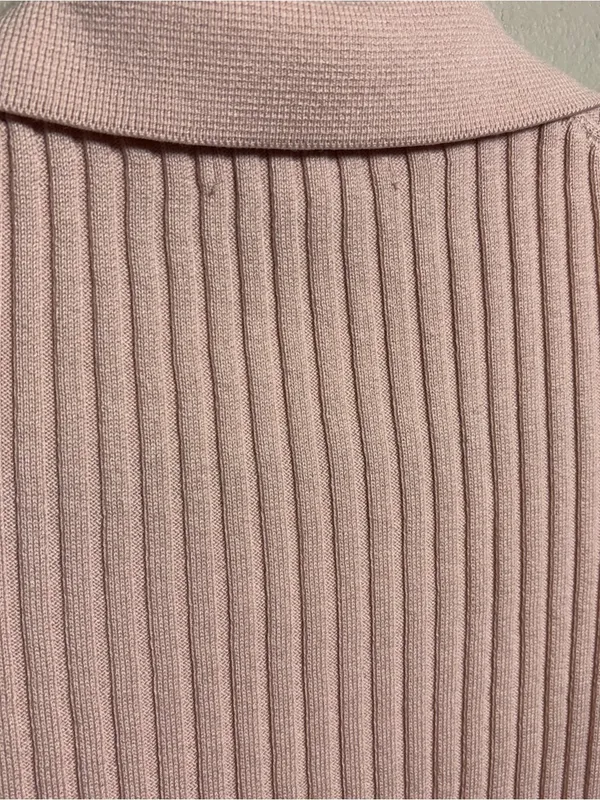 Athleta collared ribbed sweater light pink size small - Image 3