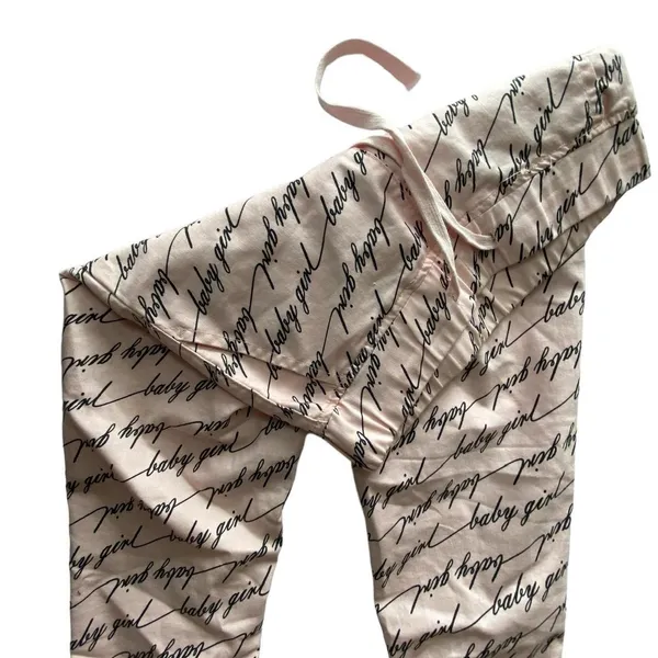 Capri Jean Pink Baby Girl Joggers - Image 5