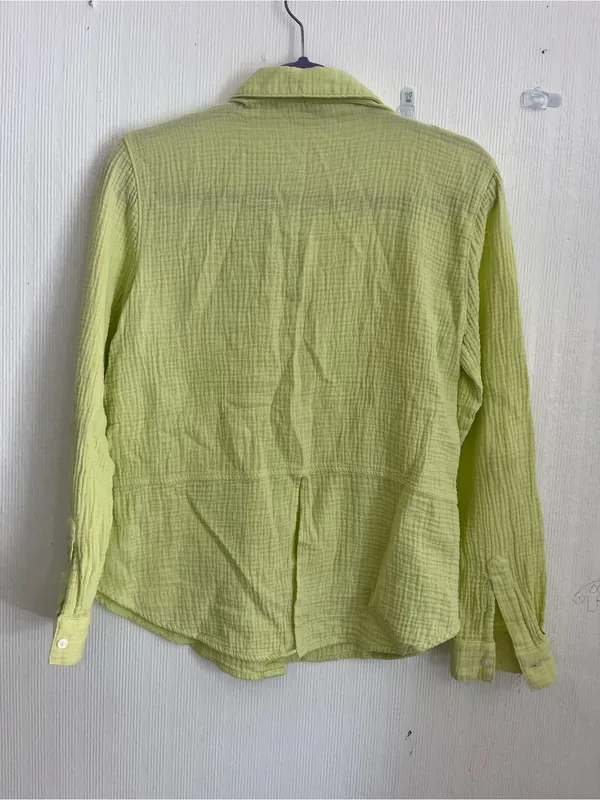 Lucky Brand Lime Green Button-Down Gauze Shirt - Image 6