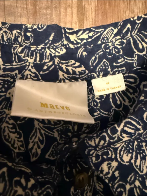 Anthropologie Maeve Petrin Floral Button Down Shirt - Image 4