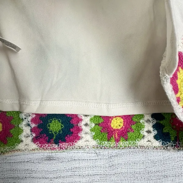 Vintage Crochet‎ Floral Crop Top Sz Small Bralette Boho Hippie Festival Coquette - Image 4