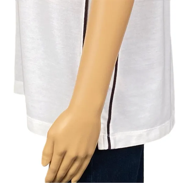 EP PRO Tour Dry Performance White w/Blk Trim Short Sleeve Golf Polo Snaps Large - Image 9
