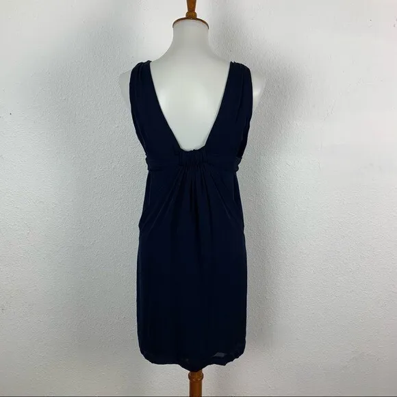 Graham And Spencer 100% Silk Deep V Neck Cocktail Party Dress‎ Small Made In USA - Image 5