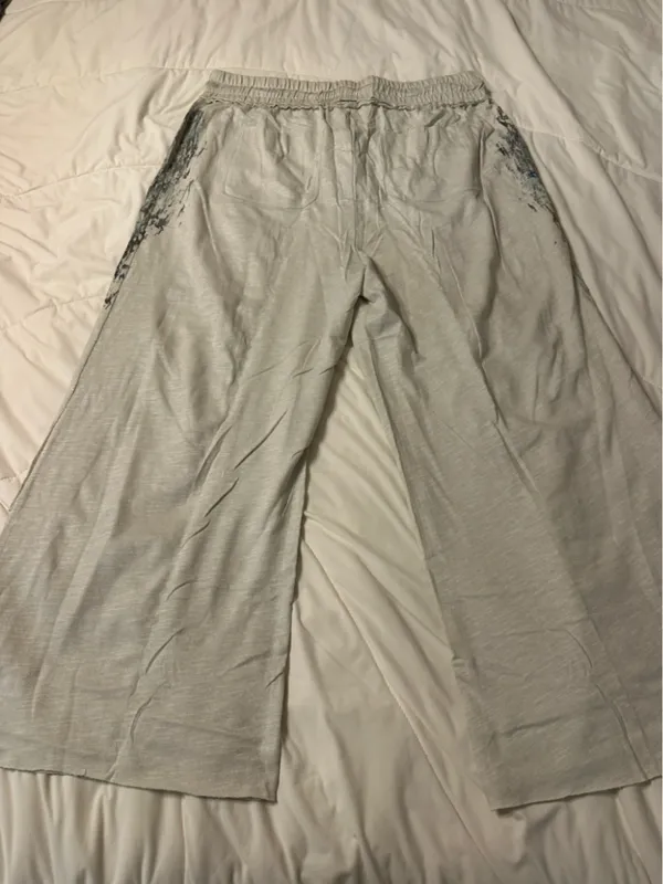 Grey State Cotton & Linen Graphic Print Crop Pants - NWT - Size 3 (US L) - Image 5