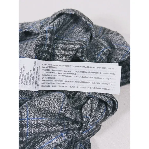 Abercrombie & Fitch Plaid Tie Wrap Skort Size S Gray Preppy Schoolgirl Fall Y2K - Image 12