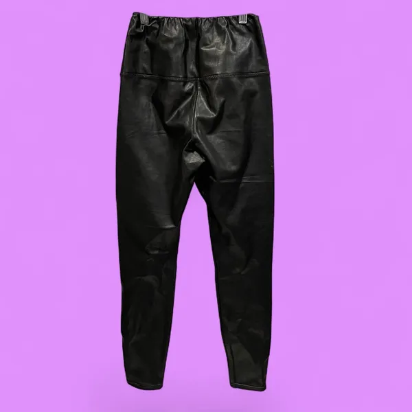 Cute Aritzia Wilfred Free faux leather high waisted stretchy leggings moto biker - Image 2