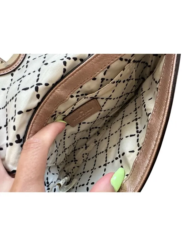 KATE SPADE Rose Gold Saffiano Leather Crossbody Bag - Image 4