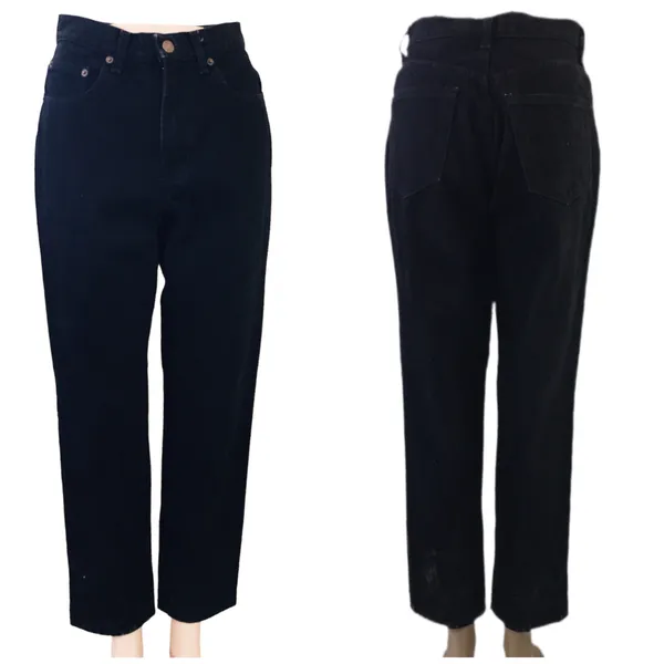 Gap Vintage 90s Classic Fit Black Denim Ankle Jeans High Waist Relaxed - Image 3