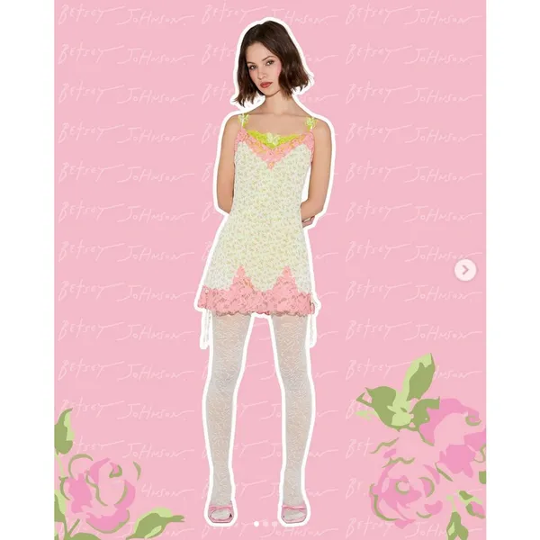 Betsey Johnson x Forever 21 Floral Lingerie‎ Slip Dress XL Whimsical Bridgerton - Image 2