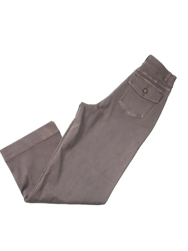 NWT SPANX 20312R Stretch Twill Cropped Wide Leg in Smoke Khaki Pants S - Image 6