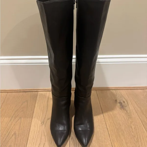 🍁 Journee Landree Wide Calf Black Heeled Boots, Size 11 - Image 6