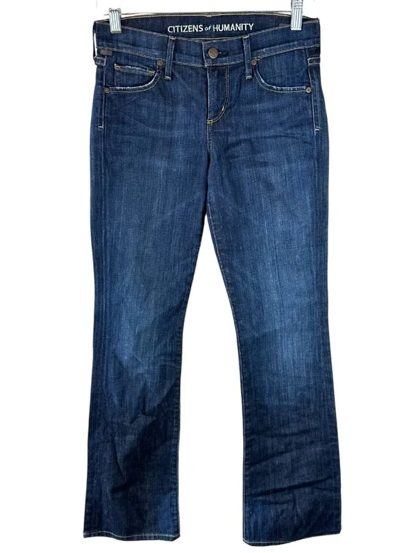 Citizens of Humanity Dita Petite Bootcut Jeans 25 Dark Wash Stretch Denim USA - Image 2