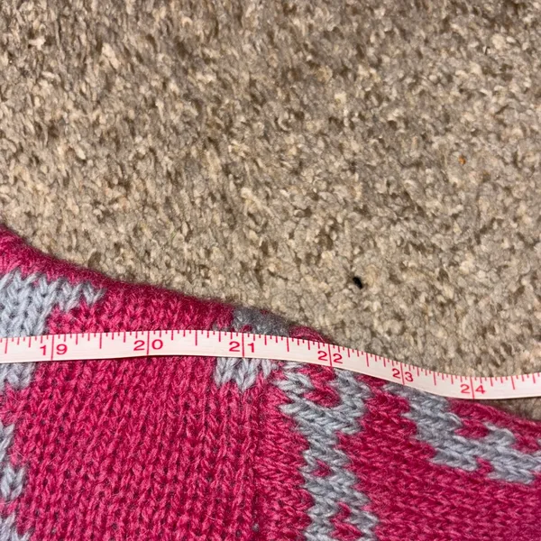 Vintage Woolrich Pink and Gray Floral Turtleneck Sweater - Image 7