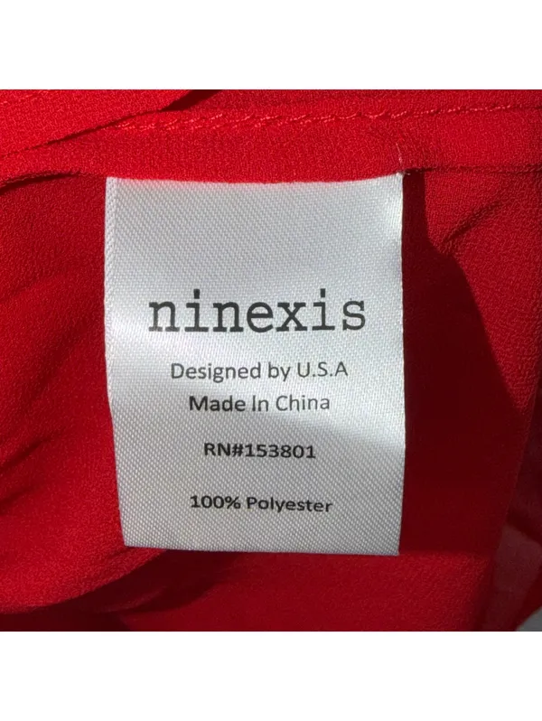 Ninexis Red Ruffle Hem Cami Top Size M NWT Size M - Image 4