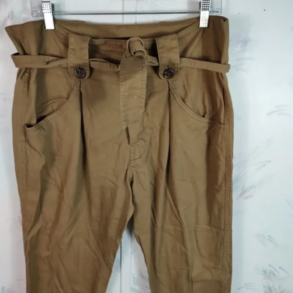 Forever 21 Brown Pleated Pants Belted - Image 2