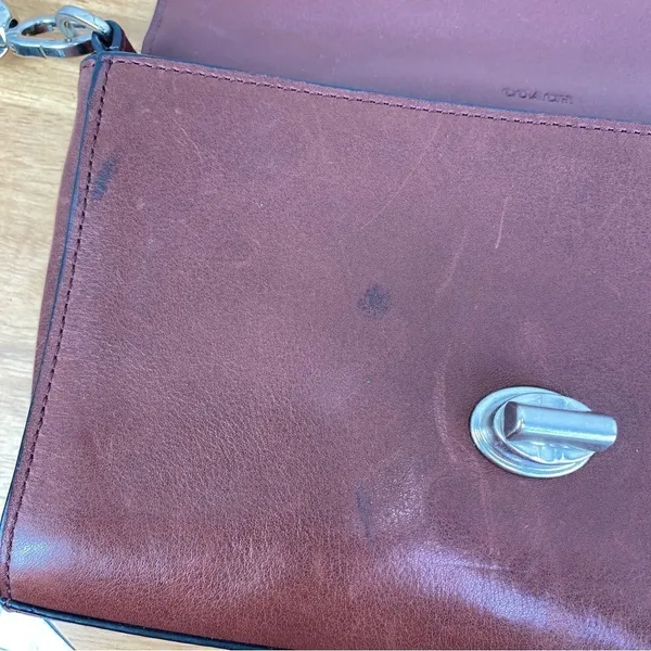 Coach Python‎ Embossed Crosstown Crossbody Bag Brown - Image 9