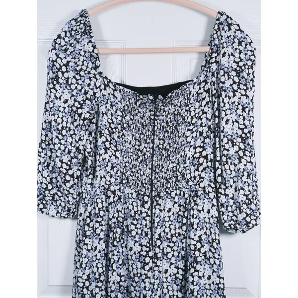 Abercrombie & Fitch Ditsy Floral Midi Dress Size M Tall Cottage Prairie Romantic - Image 11