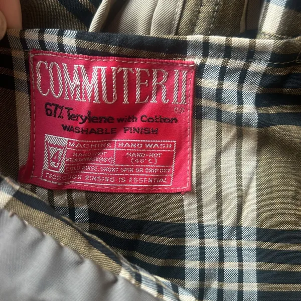 Burberry X Commuter 2 Khaki Trench Coat Plaid Size 42 - Image 10