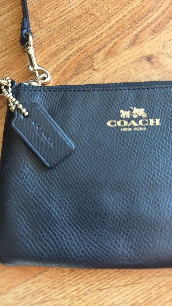 Coach Black Leather Wristlet - Image 9