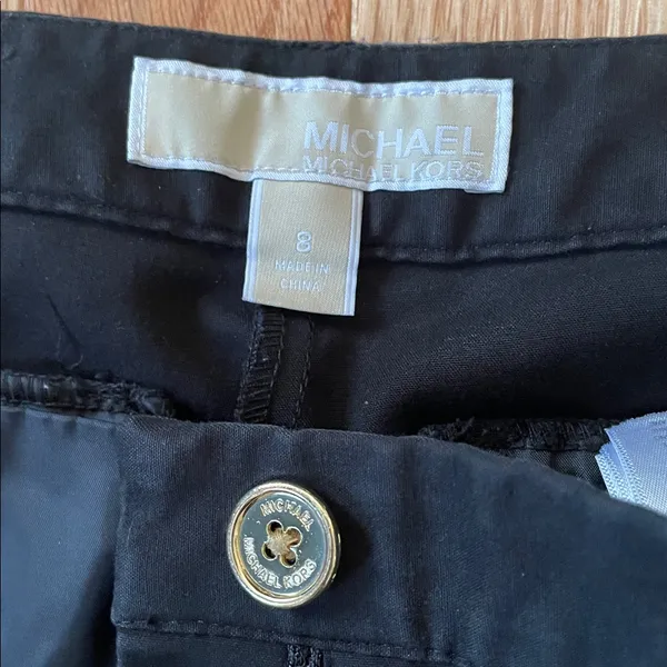 Michael Kors Black Dress Pants with Gold Zippers - Image 2