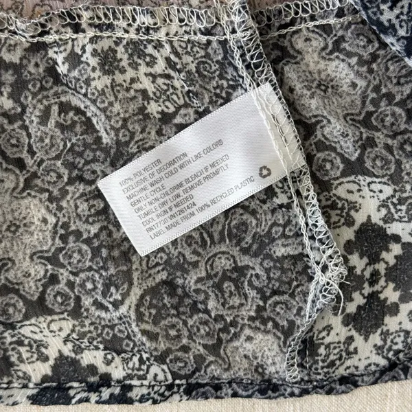 Knox Rose Patchwork‎ Paisley Boho Peplum Blouse XS Cottagecore Top - Image 7
