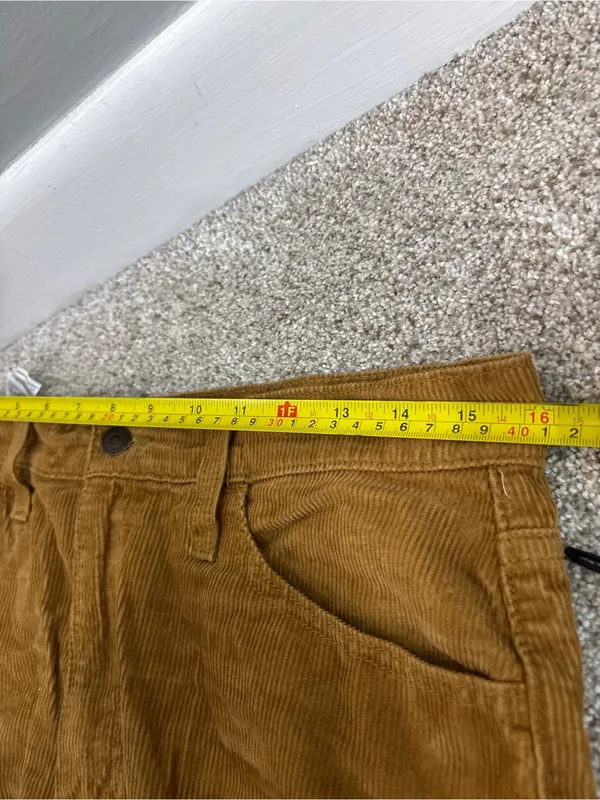 Levi's ‘94 Baggy Corduroy Pants Women's Size 28 Brown Cotton High Rise Straight - Image 8