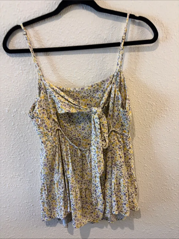 Light Yellow Floral Spaghetti - Image 3