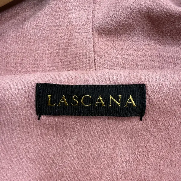 Lascana M‎ Faux Suede Waterfall Jacket Dusty Rose Pink Soft Drape Blazer Office - Image 4