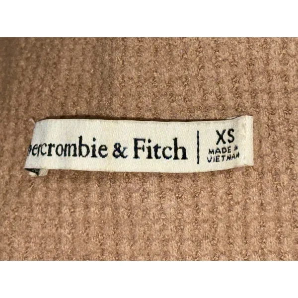 Abercrombie & Fitch Brown Tan Waffle Knit Casual Lounge Wide Leg Pants Size XS - Image 4