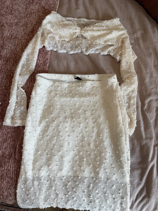 White two piece set shein - Image 3