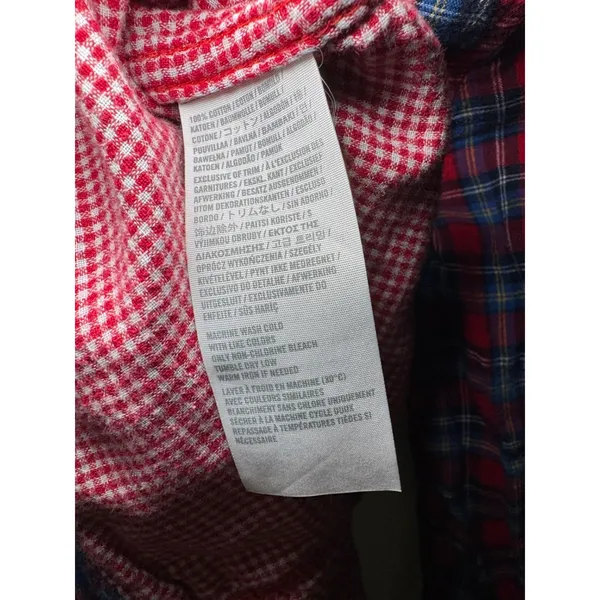 Abercrombie & Fitch Women's Plaid Flannel Long Sleeve Shirt, Size S - Image 8