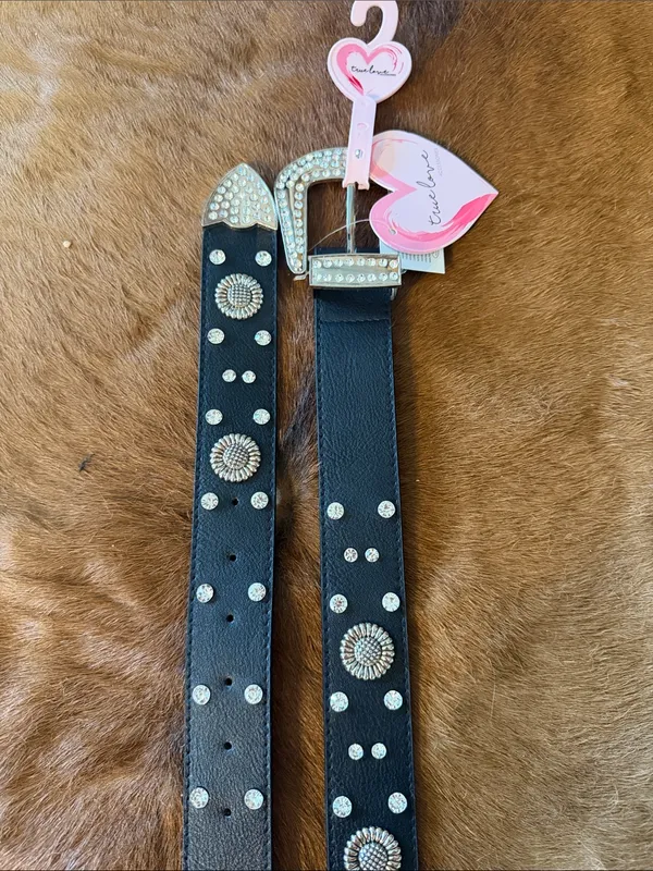 True Love Rhinestone & Concho Western Belt – New With Tags (Size XL) - Image 2