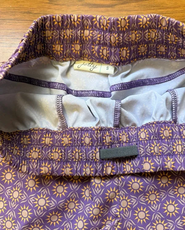 Jetty Women’s session short sunflower pattern Purple - Image 4