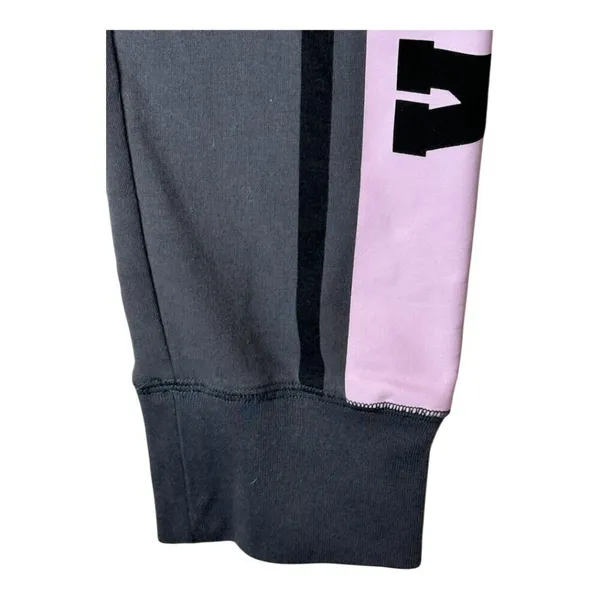 Victoria's Secret Pink Pants Women XS‎ Gray Pink Logo Elastic Waist Joggers Y2K - Image 5