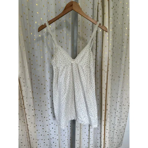 Brandy Melville Ditsy Floral Lace Trim Chemise Slip Dress Top One Size - Image 2