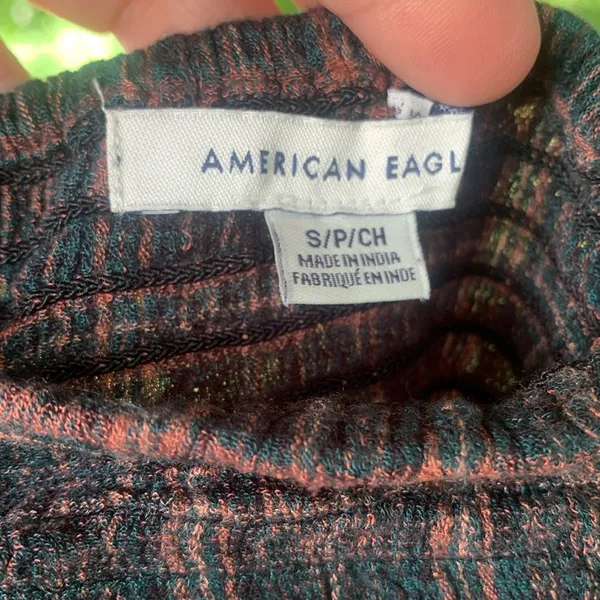 American Eagle plaid crop top S - Image 2