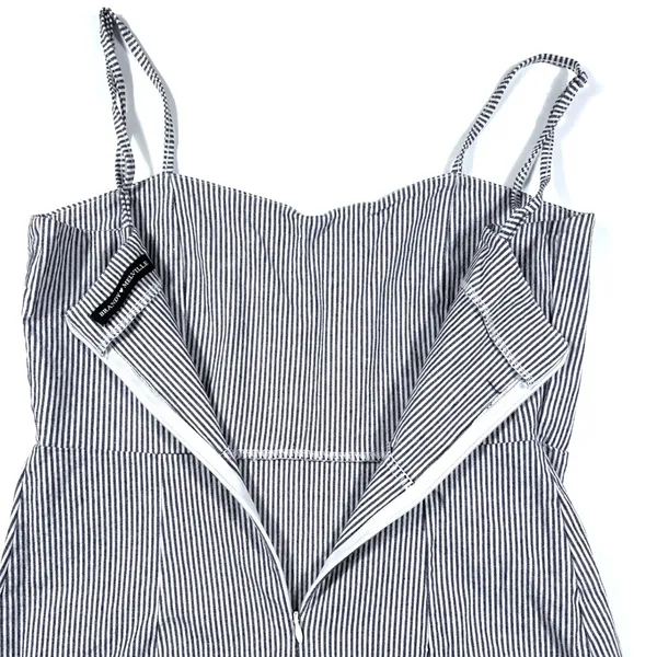 Brandy Melville Blue White Striped Mini Dress Sweetheart Sleeveless Italy EUC - Image 3