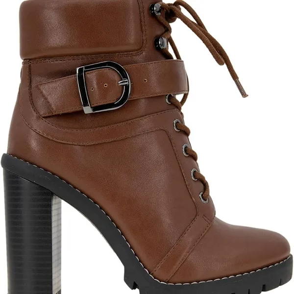 BCBGeneration Tan Lace-Up Ankle Boots - Image 3