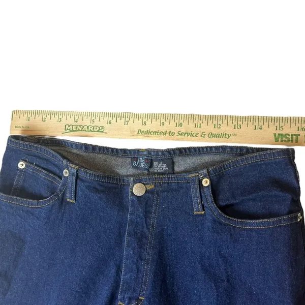 The Blues Women’s 12 Vtg Y2K Dark Wash Flare‎ Cargo Jeans Denim Pocket Casual - Image 8