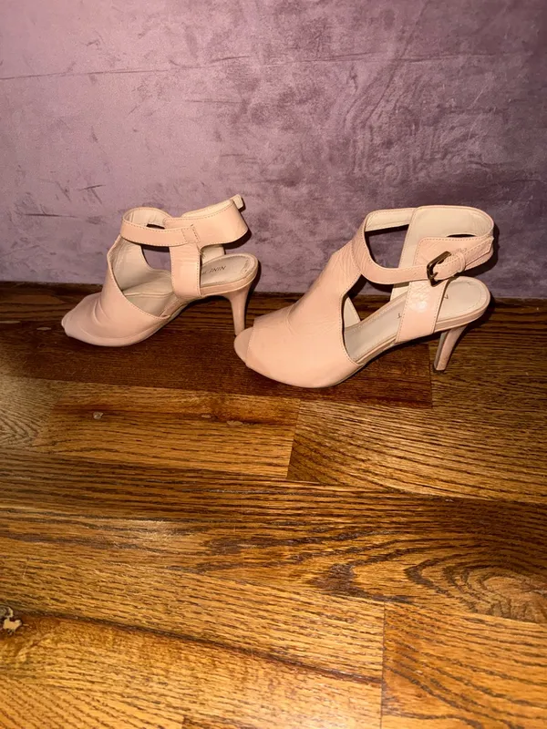 Nine West Blush Open-Toe Slingback Block Heels - Image 2