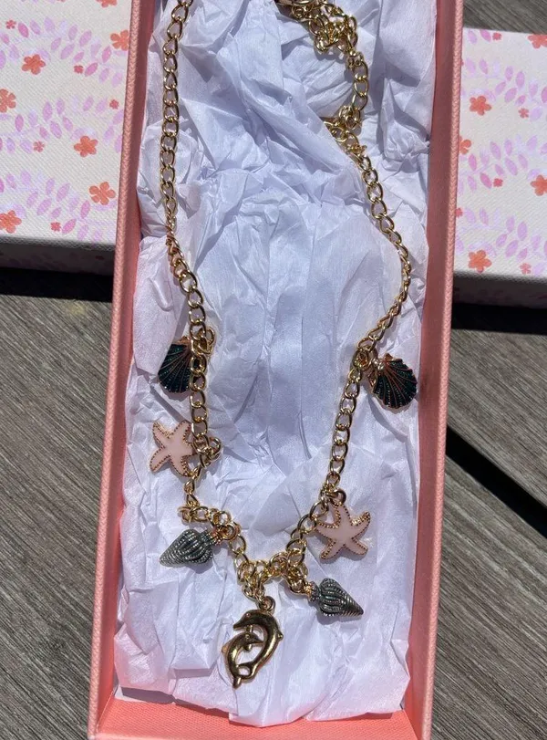 Gold Beachy Charm Necklace - Image 2