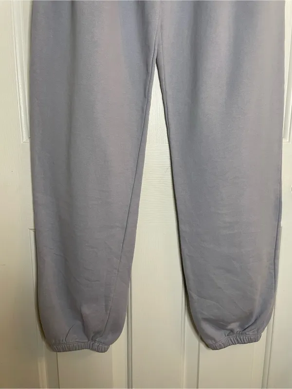John Galt Light Gray Cozy Drawstring Joggers Size Small retro loungewear basic - Image 3