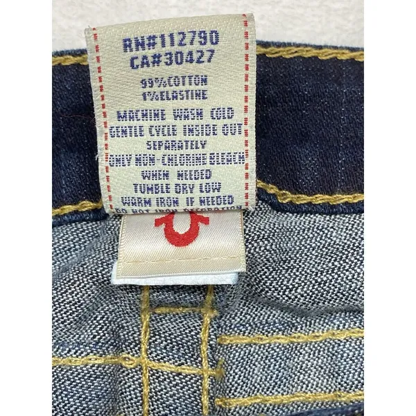 True‎ Religion Women's Billy Low Rise Straight Dark Jeans Size 32x34 - Image 9