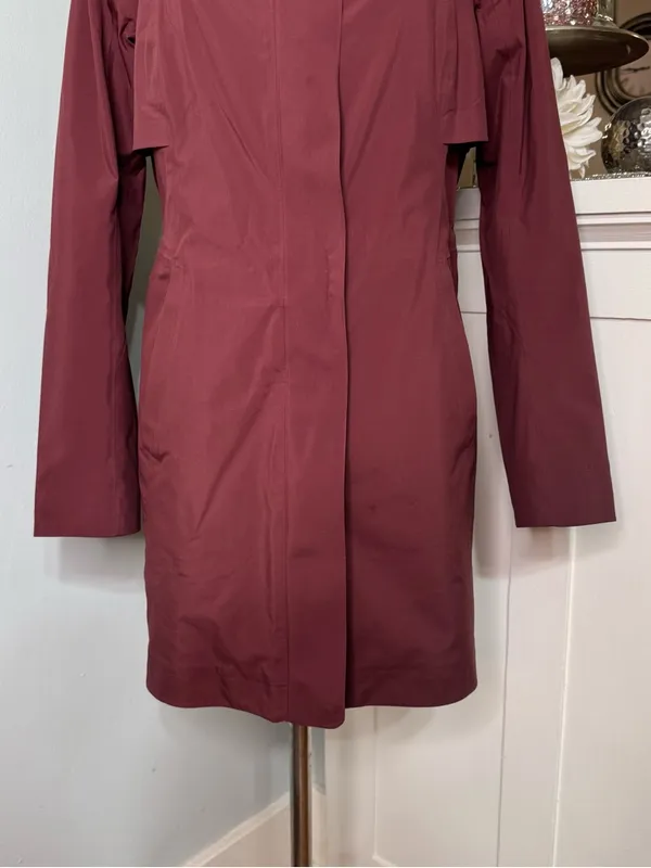 Lululemon Rain Rebel Jacket Waterproof Utility Jacket Red Merlot Size 6 Small - Image 12