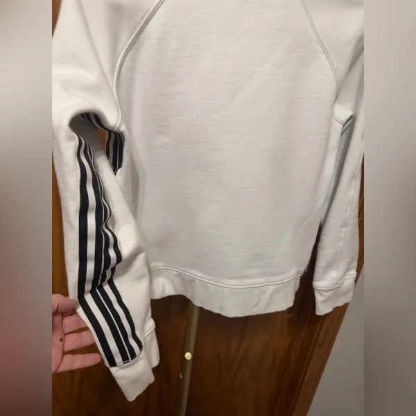 Athleta White 247 Stripe Crewneck Sweatshirt Size Small - Image 10