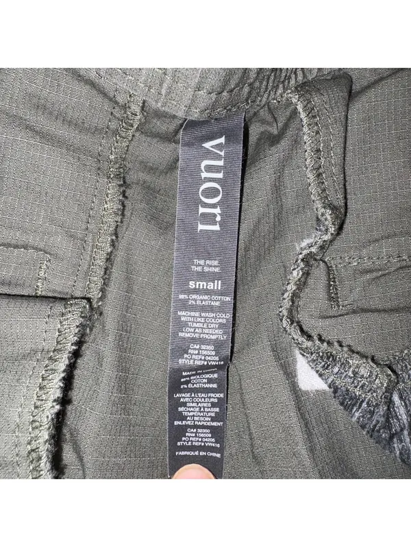 Vuori $98 Ripstop Wideleg Woman’s S Olive Green Elastic Waist Pants - Image 2